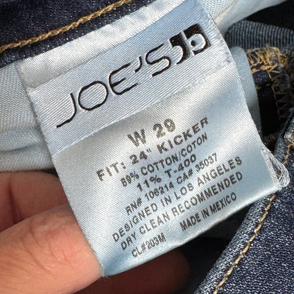 Women’s JOE'S “Kicker” Straight Crop Blue Denim Distressed Mid Rise - Picture 9 of 9